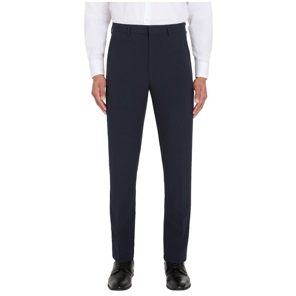40x29 - BLACK - Men's Calvin Klein Slim Fit Dress Pants Stretch w/ Flex Waist
